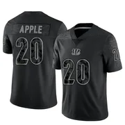 Men's Nike Cincinnati Bengals Eli Apple Black Reflective Jersey - Limited