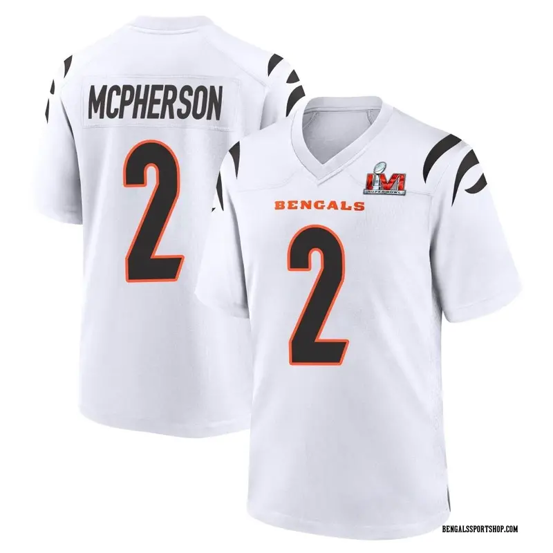 Men's Cincinnati Bengals Evan McPherson White Super Bowl LVI Bound Jersey -  Game