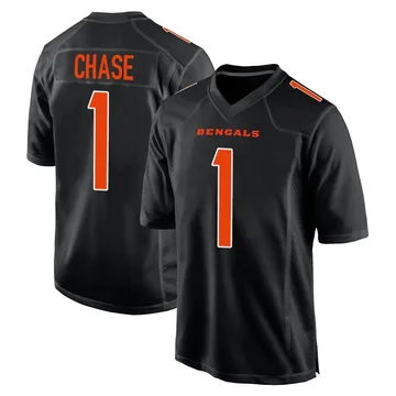 Men's Cincinnati Bengals Ja'Marr Chase Black Fashion Jersey - Game