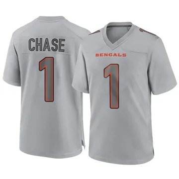 Men's Cincinnati Bengals Ja'Marr Chase Gray Atmosphere Fashion Jersey - Game