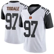 Men's Nike Cincinnati Bengals Tariqious Tisdale White Color Rush Vapor Untouchable Jersey - Limited