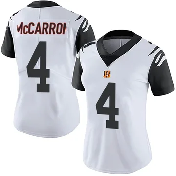 Women's Nike Cincinnati Bengals AJ McCarron White Color Rush Vapor Untouchable Jersey - Limited