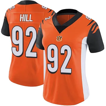 Women's Nike Cincinnati Bengals B.J. Hill Orange Vapor Untouchable Jersey - Limited