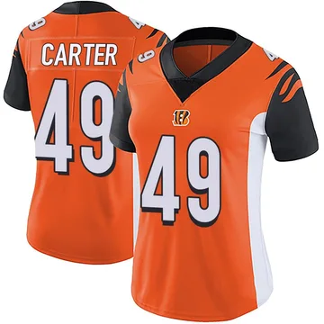 Women's Nike Cincinnati Bengals Barrett Carter Orange Vapor Untouchable Jersey - Limited