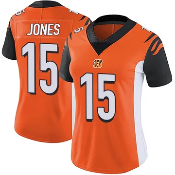 Women's Nike Cincinnati Bengals Charlie Jones Orange Vapor Untouchable Jersey - Limited