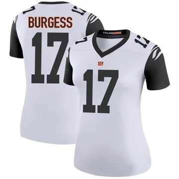 Women's Nike Cincinnati Bengals Cole Burgess White Color Rush Jersey - Legend