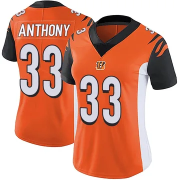 Women's Nike Cincinnati Bengals Daijahn Anthony Orange Vapor Untouchable Jersey - Limited