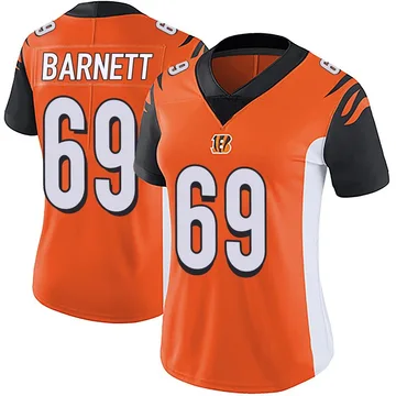 Women's Nike Cincinnati Bengals Dante Barnett Orange Vapor Untouchable Jersey - Limited