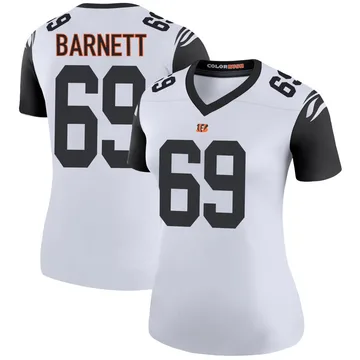Women's Nike Cincinnati Bengals Dante Barnett White Color Rush Jersey - Legend