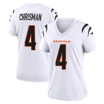 Women's Nike Cincinnati Bengals Drue Chrisman White Jersey - Game
