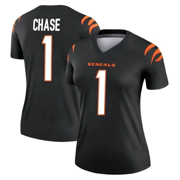 Women's Cincinnati Bengals Ja'Marr Chase Black Jersey - Legend