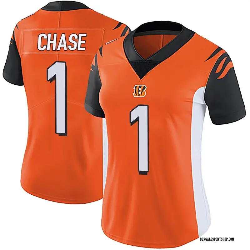 افضل مزلق طبيعي Women's Cincinnati Bengals Ja'Marr Chase Orange Vapor Untouchable Jersey -  Limited افضل مزلق طبيعي