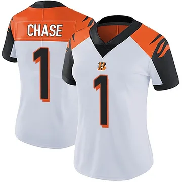 Women's Nike Cincinnati Bengals Ja'Marr Chase White Vapor Untouchable Jersey - Limited