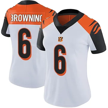 Women's Nike Cincinnati Bengals Jake Browning White Vapor Untouchable Jersey - Limited