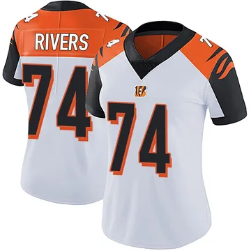Women's Nike Cincinnati Bengals Jalen Rivers White Vapor Untouchable Jersey - Limited