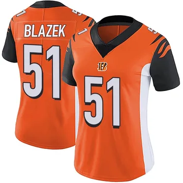 Women's Nike Cincinnati Bengals Justin Blazek Orange Vapor Untouchable Jersey - Limited
