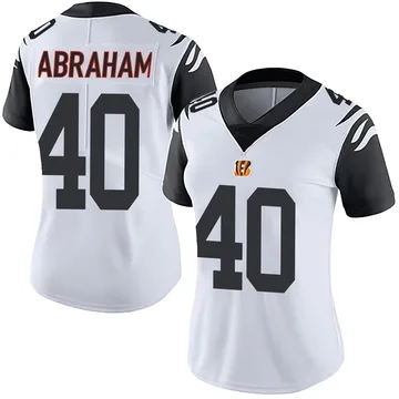 Women's Nike Cincinnati Bengals Micah Abraham White Color Rush Vapor Untouchable Jersey - Limited