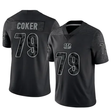 Youth Nike Cincinnati Bengals Andrew Coker Black Reflective Jersey - Limited