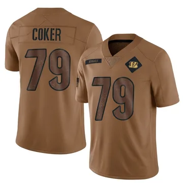 Youth Nike Cincinnati Bengals Andrew Coker Brown 2023 Salute To Service Jersey - Limited