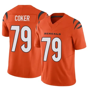 Youth Nike Cincinnati Bengals Andrew Coker Orange Vapor F.U.S.E. Jersey - Limited