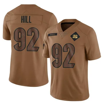 Youth Nike Cincinnati Bengals B.J. Hill Brown 2023 Salute To Service Jersey - Limited