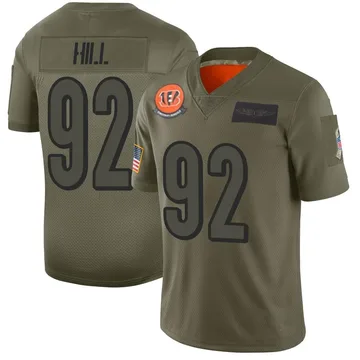 Youth Nike Cincinnati Bengals B.J. Hill Camo 2019 Salute to Service Jersey - Limited
