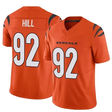 Youth Nike Cincinnati Bengals B.J. Hill Orange Vapor F.U.S.E. Jersey - Limited