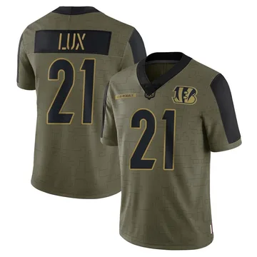 Youth Nike Cincinnati Bengals Bralyn Lux Olive 2021 Salute To Service Jersey - Limited