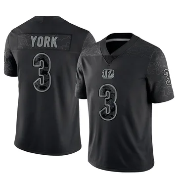 Youth Nike Cincinnati Bengals Cade York Black Reflective Jersey - Limited