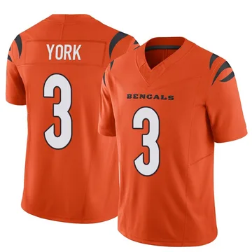 Youth Nike Cincinnati Bengals Cade York Orange Vapor F.U.S.E. Jersey - Limited