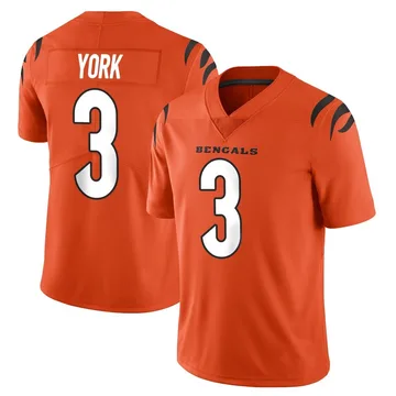 Youth Nike Cincinnati Bengals Cade York Orange Vapor Untouchable Jersey - Limited