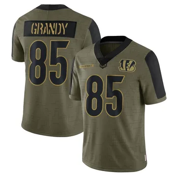 Youth Nike Cincinnati Bengals Cam Grandy Olive 2021 Salute To Service Jersey - Limited