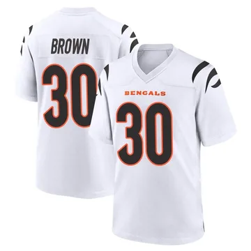 Youth Nike Cincinnati Bengals Chase Brown White Jersey - Game