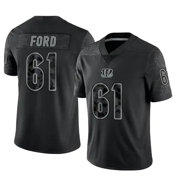 Youth Nike Cincinnati Bengals Cody Ford Black Reflective Jersey - Limited