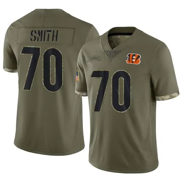 Youth Nike Cincinnati Bengals D'Ante Smith Olive 2022 Salute To Service Jersey - Limited