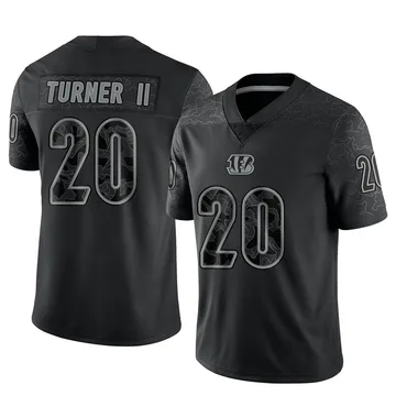 Youth Nike Cincinnati Bengals DJ Turner II Black Reflective Jersey - Limited