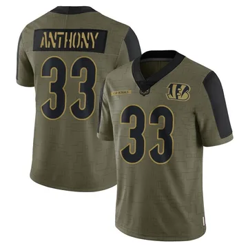 Youth Nike Cincinnati Bengals Daijahn Anthony Olive 2021 Salute To Service Jersey - Limited