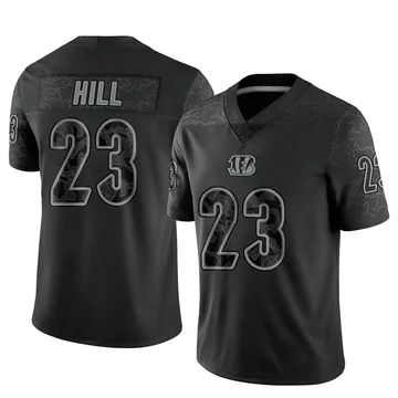 Youth Nike Cincinnati Bengals Dax Hill Black Reflective Jersey - Limited