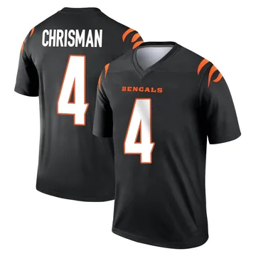 Youth Nike Cincinnati Bengals Drue Chrisman Black Jersey - Legend