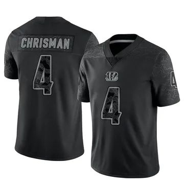Youth Nike Cincinnati Bengals Drue Chrisman Black Reflective Jersey - Limited