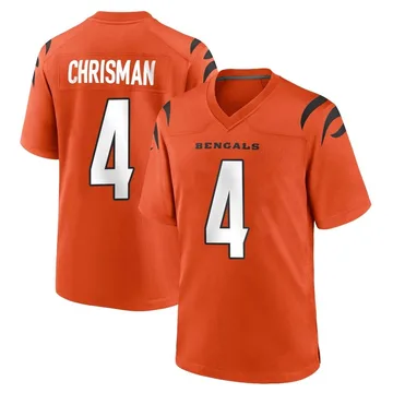 Youth Nike Cincinnati Bengals Drue Chrisman Orange Jersey - Game