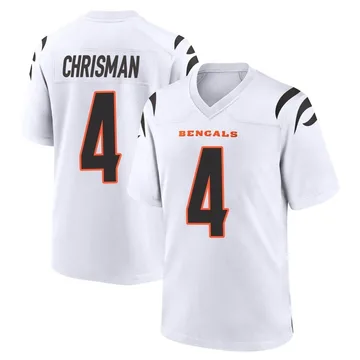 Youth Nike Cincinnati Bengals Drue Chrisman White Jersey - Game