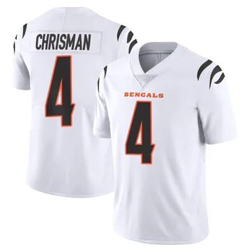 Youth Nike Cincinnati Bengals Drue Chrisman White Vapor Untouchable Jersey - Limited