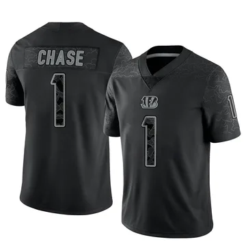 Youth Nike Cincinnati Bengals Ja'Marr Chase Black Reflective Jersey - Limited