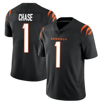 Youth Nike Cincinnati Bengals Ja'Marr Chase Black Team Color Vapor Untouchable Jersey - Limited