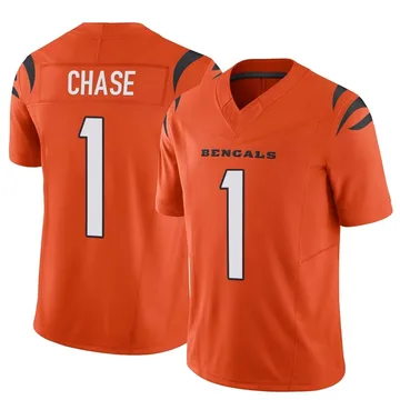 Youth Nike Cincinnati Bengals Ja'Marr Chase Orange Vapor F.U.S.E. Jersey - Limited