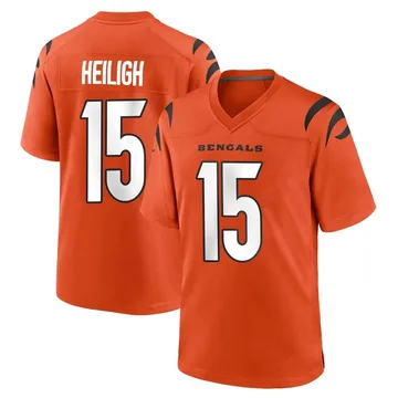 Youth Nike Cincinnati Bengals Jaivon Heiligh Orange Jersey - Game