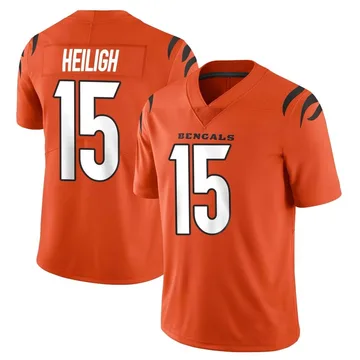 Youth Nike Cincinnati Bengals Jaivon Heiligh Orange Vapor Untouchable Jersey - Limited