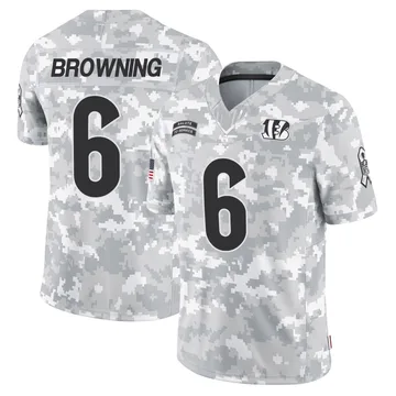 Youth Nike Cincinnati Bengals Jake Browning Arctic Camo 2024 Salute to Service Jersey - Limited