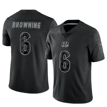Youth Nike Cincinnati Bengals Jake Browning Black Reflective Jersey - Limited